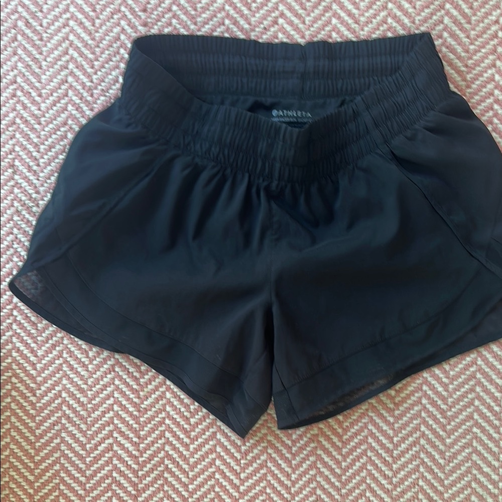 Athleta Black Athletic Shorts Lightweight Elastic Waist